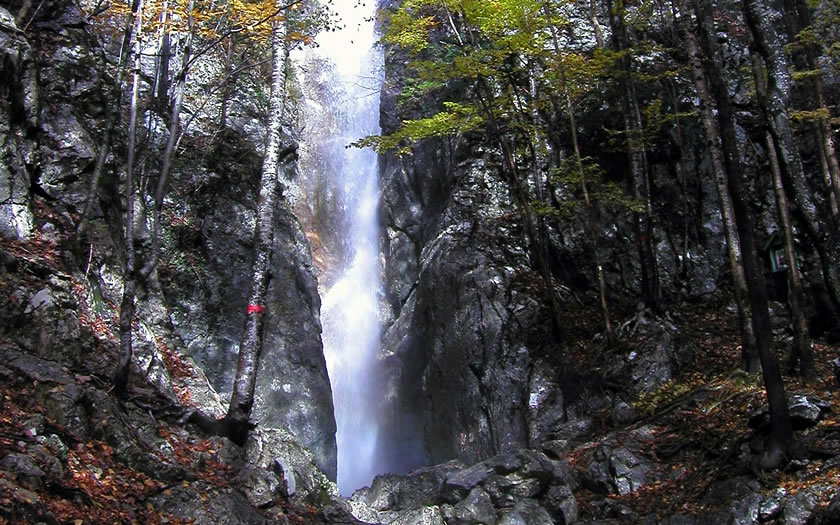 The Hohenzollern waterfall near Bad Ischl in the Salzkammergut