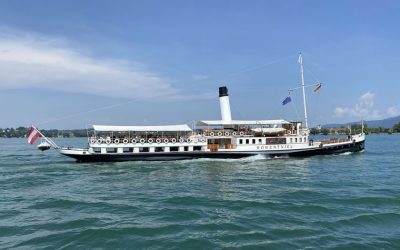 The Hohentweil steam ship on Lake Constance