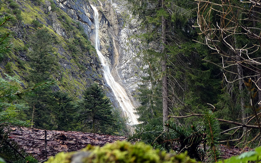The Fallbach waterfall in Vorarlberg