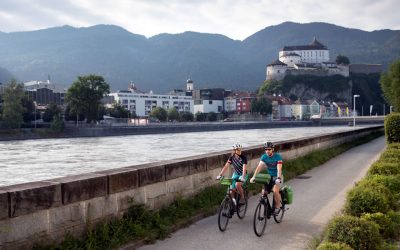 The River Inn cycle trail at Kufstein