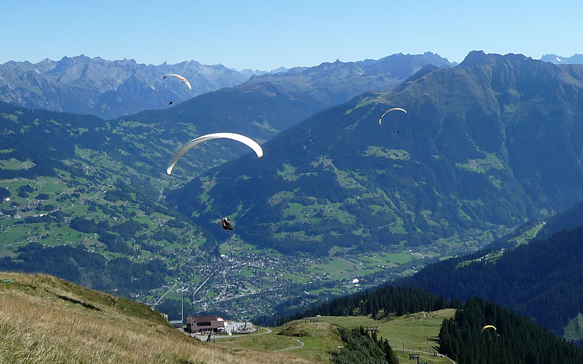 Paragliding above Schruns in the Montafon valley