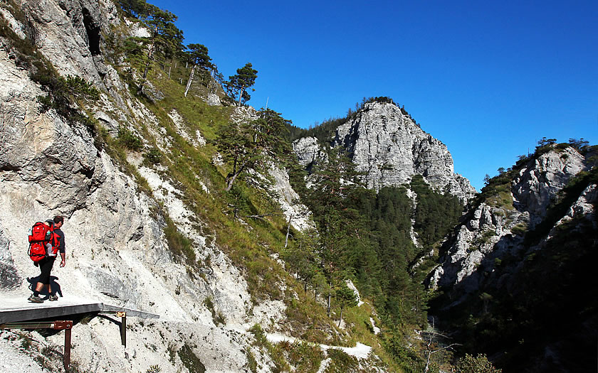 Hiking the gorges on the south side of the Ötscher.