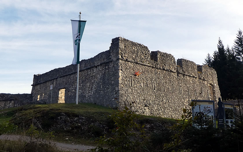 Fort Claudia, part of the Brg Ehrenberg fortification complex near Reutte