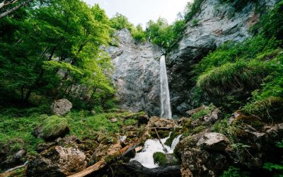 The Wildsteiner waterfall near the Klopeiner See in Carinthia