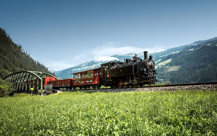 The Zillertalbahn steam train to Mayrhofen